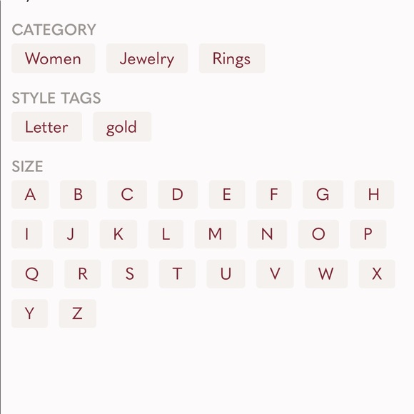 New!! 18k gold plated A-Z Letter Rings Adjustable - Picture 13 of 15